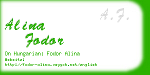 alina fodor business card
